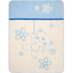 Baby Matex Бебешко одеяло Baby Matex - Teddy, 75 x 100 cm, синьо (5902675035071) - ozone