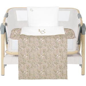 KikkaBoo Бебешки спален комплект за мини-кошара 3ч Secret Garden Beige (41101030195)