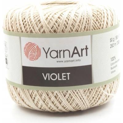 Háčkovacia Priadza Violet YarnArt 6282 ecru