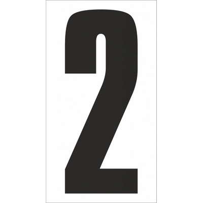 Číslo na plastu - 2 plast 3 mm 40x85 mm – Zboží Dáma
