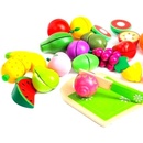 Eco Toys Dřevěné ovoce v kyblíku 20 kusů