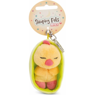 NICI spící Kuřátko 12 cm světle zelený košík GREEN