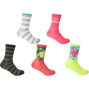 Image 1 of Hot Tuna Дамски чорапи Hot Tuna Crew Socks 5Pk Ladies - Multi-69