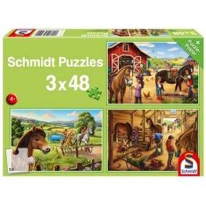 Schmidt Spiele Puzzle 3x48 Horses G3
