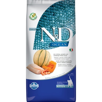 N&D Kitten OCEAN Pumpkin GF Cod Shrimp & Cantaloupe Melon 5 kg