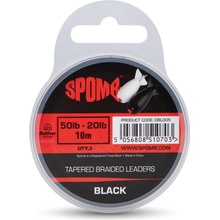 Spomb Tapered Braided Leaders 3x10 m 50-20 lb - Červený