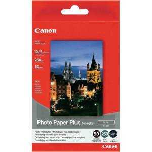 Canon Фотохартия Canon SG-201, 10x15 cm, полугланцова, 260 g/m2, 50 листа (1686B015AA)