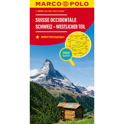 MARCO POLO Karte Schweiz Westlicher Teil. Suisse occidentale / Svizzera occidentale / Western Switzerland
