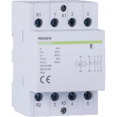 MODULÁRNÍ STYKAČ NOARK Ex9CH63 4P 63A 230VAC