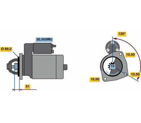 BOSCH STARTER 0 001 263 024