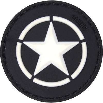 Gumená nášivka 101 Inc USA Allied Star - čierna