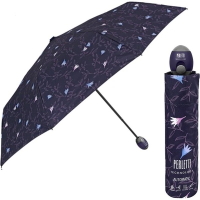 Perletti 21782 dámský automatický deštník Piatto skládací tm.modrý