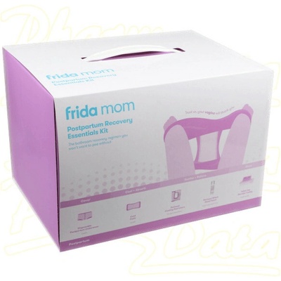 Frida Mom Základní sada do porodnice chladicí a absorpční vložky 4 ks + poporodní kalhotky 4 ks + zklidňující vlhčené ubrousky 24 ks + zklidňující pěna 150 ml
