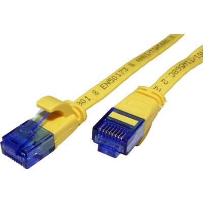 Value 21.99.2130 FTP patch, kat. 6a, plochý, 0,5m, žlutý