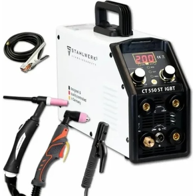 STAHLWERK Комбиниран заваръчен апарат - електрожен stahlwerk ct 550 st igbt/ 30-200А (1041-001)