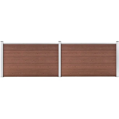 vidaXL Zahradní plot WPC 353 x 106 cm hnědý
