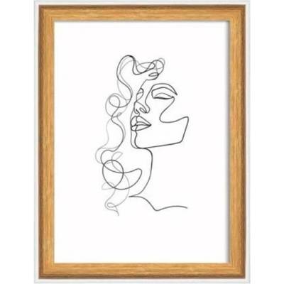 Obrazový rám, drevený, 13x18 cm, "Silhouette", prírodná