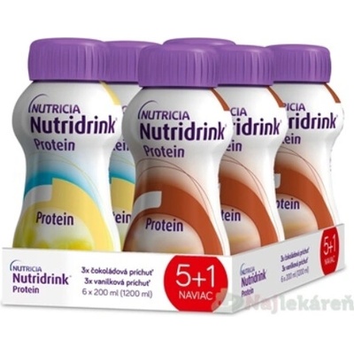 NUTRIDRINK 5+1 PŘÍCHUŤ VANILKA A ČOKOLÁDA POR SOL 6x200ML