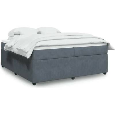 vidaXL 11461.3285663 Boxspring postel s matrací tmavě šedá samet