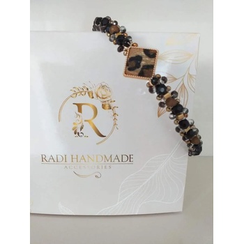 Image 1 of Radi handmade Официална диадема с леопардови елементи и гривна (316)