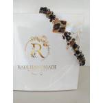 Radi handmade Официална диадема с леопардови елементи и гривна (316)