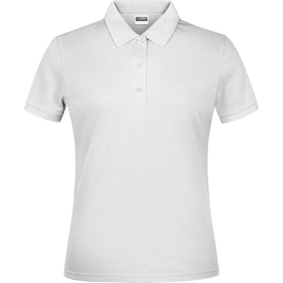 James & Nicholson JN 791 Dámske piqué polo biela