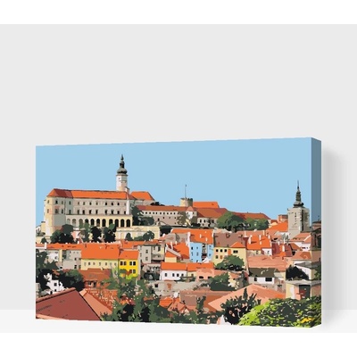 Painting Queens Painting Queens Zámek Mikulov 40 x 60 cm vypnuté plátno na rám PBN/MIKULOVCASTLE/40X60/W