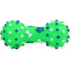 PET NOVA Играчка за куче - винилова свиркаща тежест, зелена 10, 5 см