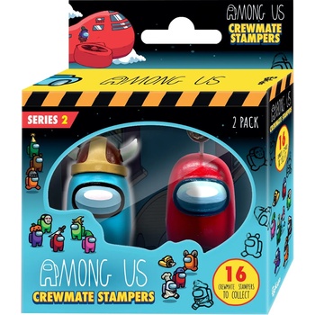 Image 1 of PMI Комплект мини фигури P. M. I. Games: Among Us - Crewmates, 3D Stampers (Series 2), 2 бр. , асортимент (074510)