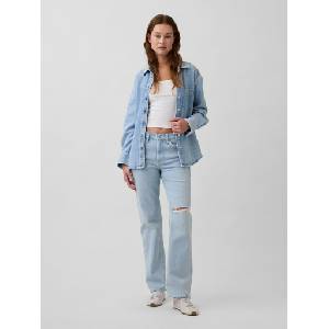 GAP Дънки Mid Rise Relaxed Straight GAP GAP | Sin | ЖЕНИ | 25REG