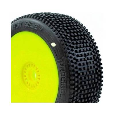 HOT DICE V2 BUGGY C1 Super Soft nalepené gumy žlté disky 2 ks