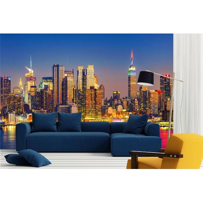 DIMEX ART Самозалепваща се флизелинова фототапета манхатън през нощта 375 x 250 см