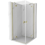 Mexen Mist-H Duo врата за душ кабина 75 x 75 см, прозрачна, златна - 8A5-075L-075P-50-00 (8A5-075L-075P-50-00)