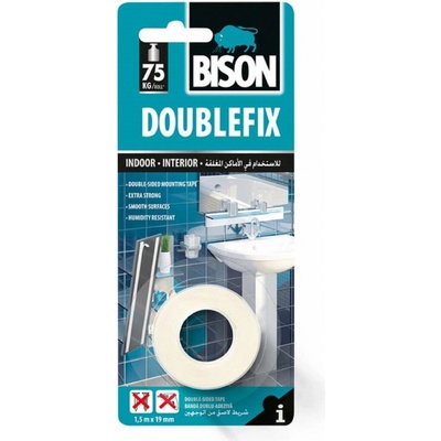 Bison Obojstranná montážna páska 1,5 m x 19 mm do 75 kg