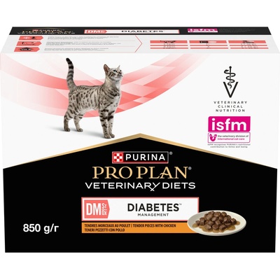 Pro Plan Veterinary Diets Feline Diabetes Management kuřecí 10 x 85 g