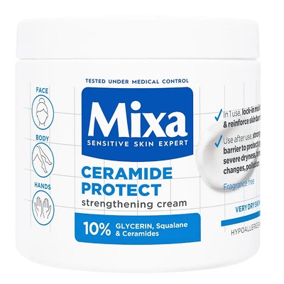 Mixa Регенериращ крем за тяло за чувствителна кожа Ceramide Protect, 400 ml (135939)