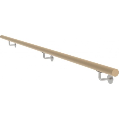 Umakov Drevené madlo DUB a nerezové držiaky, L2500mm WD/M-2500