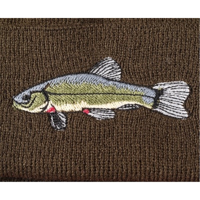 pletená čepice s výšivkou Lín