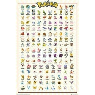 Plakát Pokemon - Kanto 151 (7)
