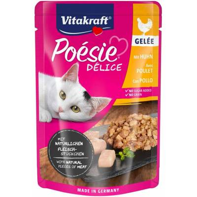 Vitakraft Poésie Délice kuřecí v želé 23 × 85 g
