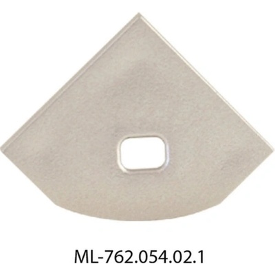 ML-762.054.02.1 Koncovka pro RT s otvorem, stříbrná barva, 1 ks