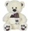 Амек Тойс Плюшена играчка Амек Тойс - Мече с пепитен шал, 30 cm, бяло (040118-1)