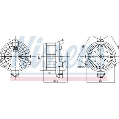 Vnitřní ventilátor NISSENS 87787