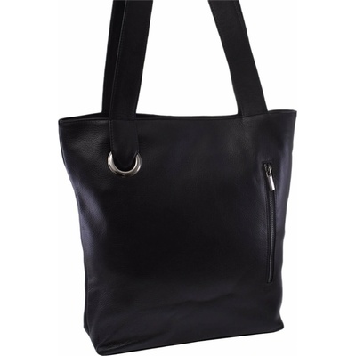 Mercucio kožená Shopper kabelka 250703 černá