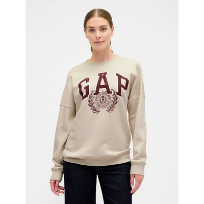 Gap Oversize mikina s logem Athletic Béžová