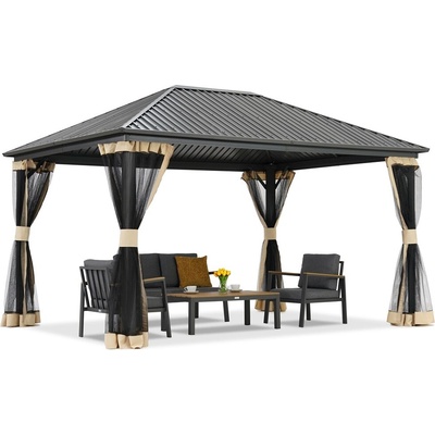 Garden Point altánok Sardínia s moskytiérou 3x4 béžový