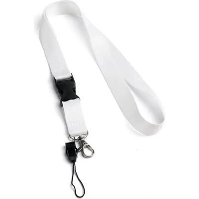 Snúrka na krk 20 mm white