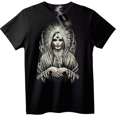 NOONEBRAND Тениска с мистична качулата фигура - XXS, Black