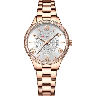 Curren Дамски часовник Curren Rosis, Розово злато / Бял (CURREN-9084-ROSEG-WHITE)