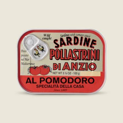 Pollastrini Sardinky v tomatové omáčce, 100g